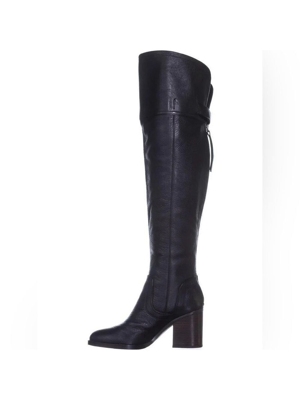 Franco Sarto Black Over-the-Knee leather Boots-size 7-EUC - Picture 8 of 15